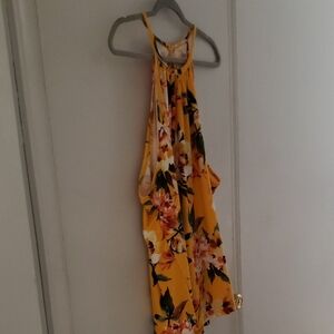 Floral Yellow Halter Cami Top